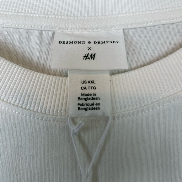 NWT Desmond & Dempsey x H&M Organic Cotton Graphic T-Shirt Size XXL - Picture 6 of 12